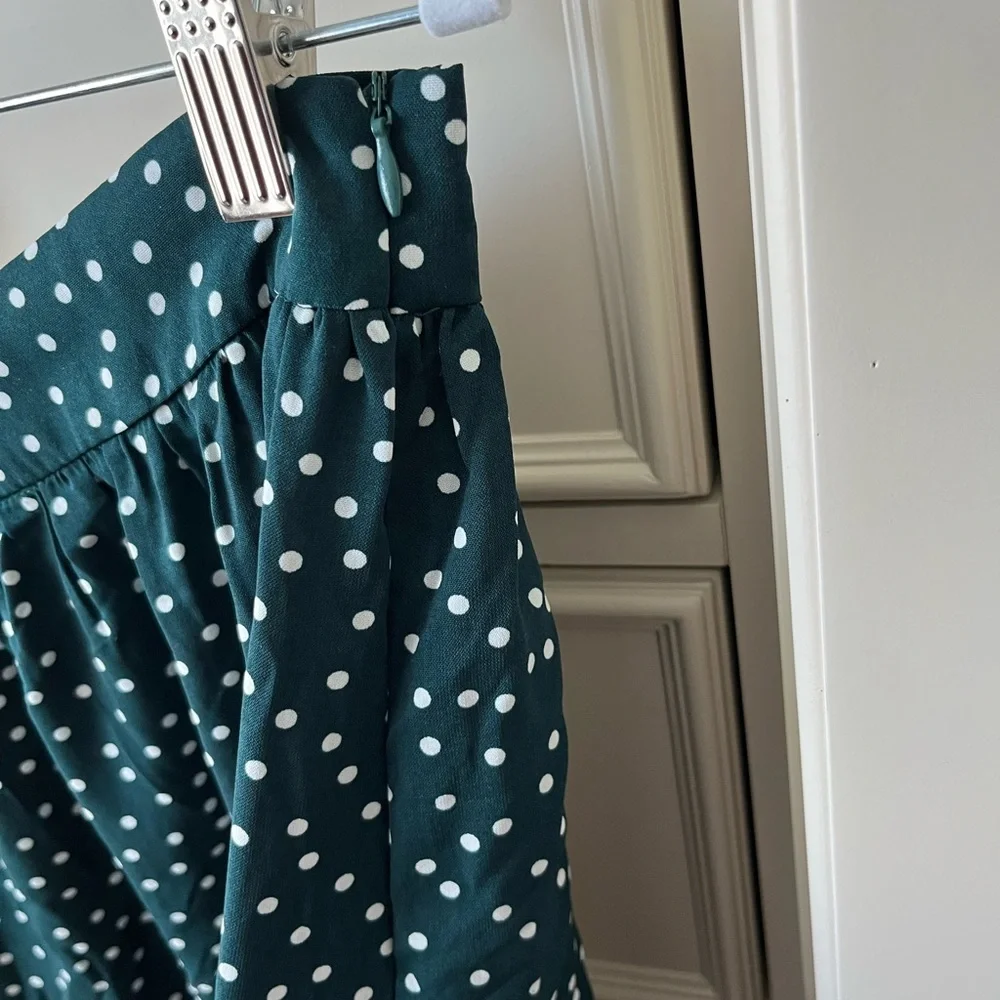 SHEIN 2 piece set, green polka dot skirt and tube top, NWOT, size 3X - Picture 5 of 11